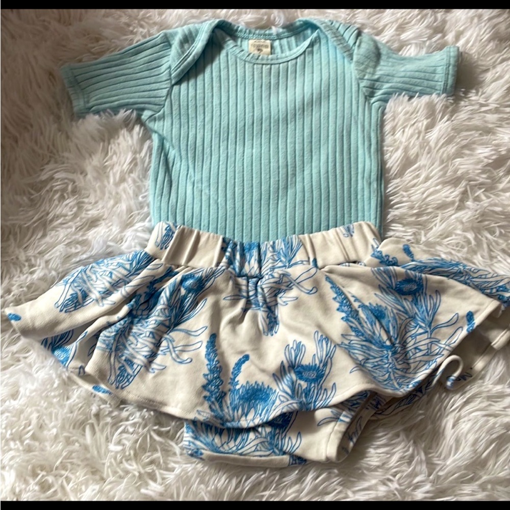Kate Quinn Blue Protea |Skirted Bloomer & Onesie